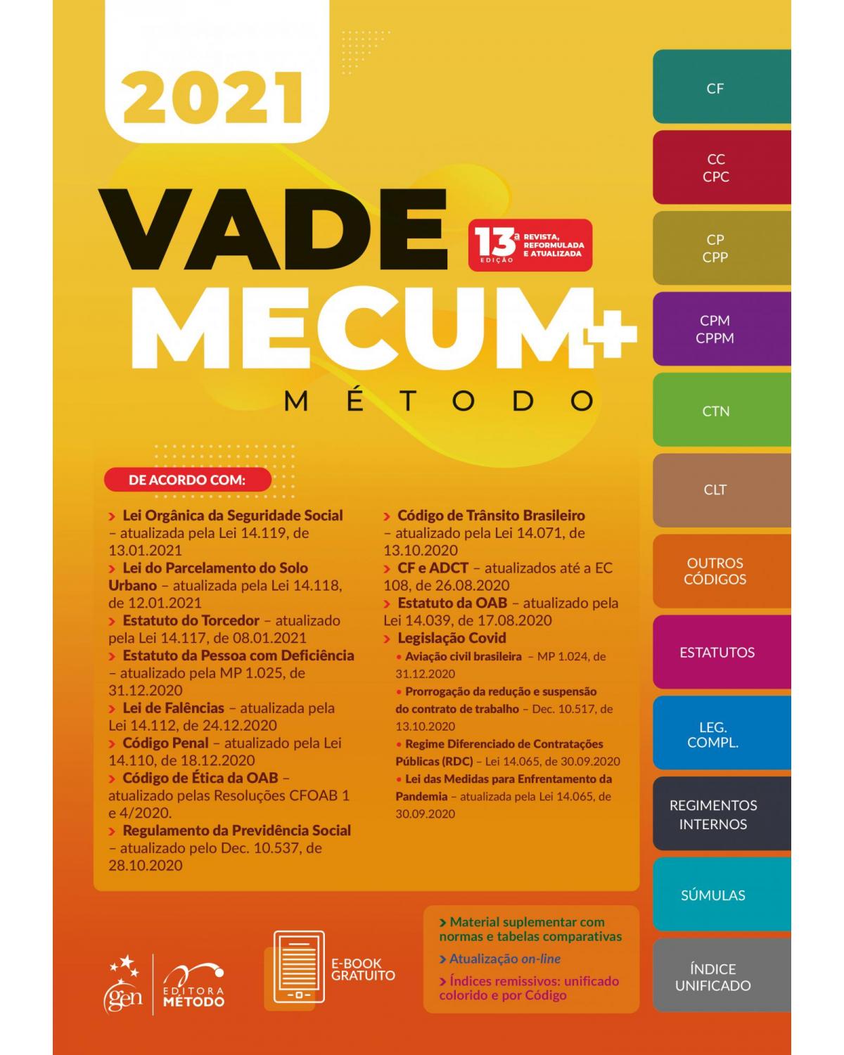 Vade Mecum+ Método 2021 - 13ª Edição | 2021