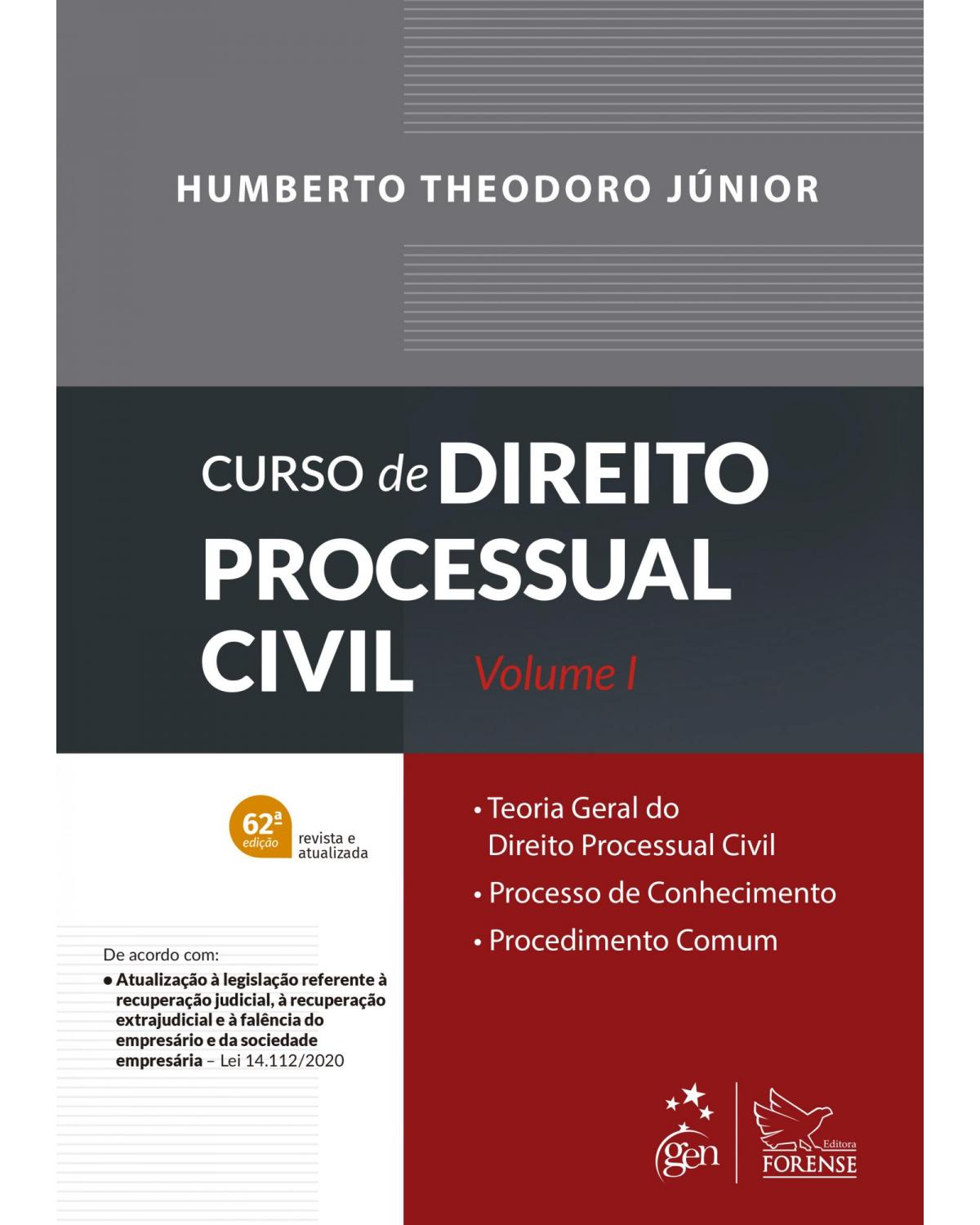 Curso de direito processual civil - Volume 1:  - 62ª Edição | 2021