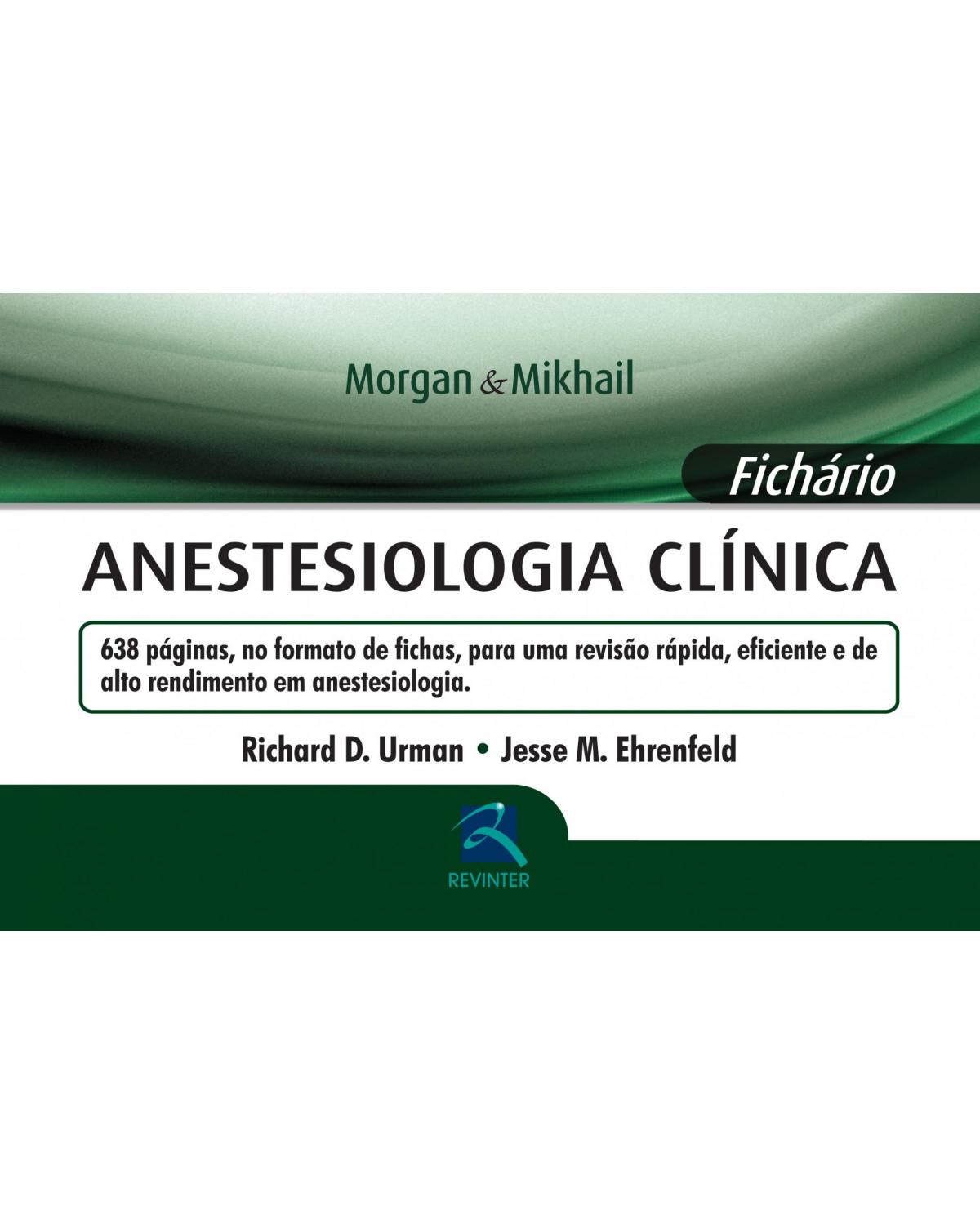 Anestesiologia clínica - fichário - 1ª Edição | 2015
