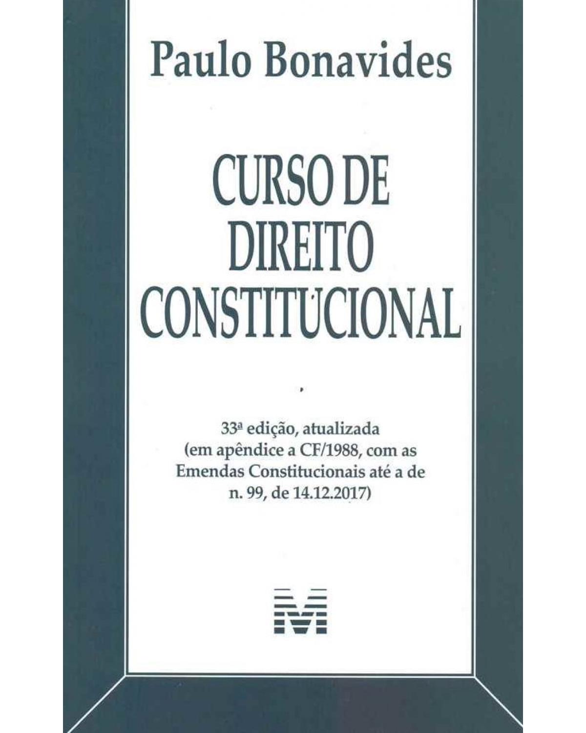 Curso de direito constitucional - 33ª Edição