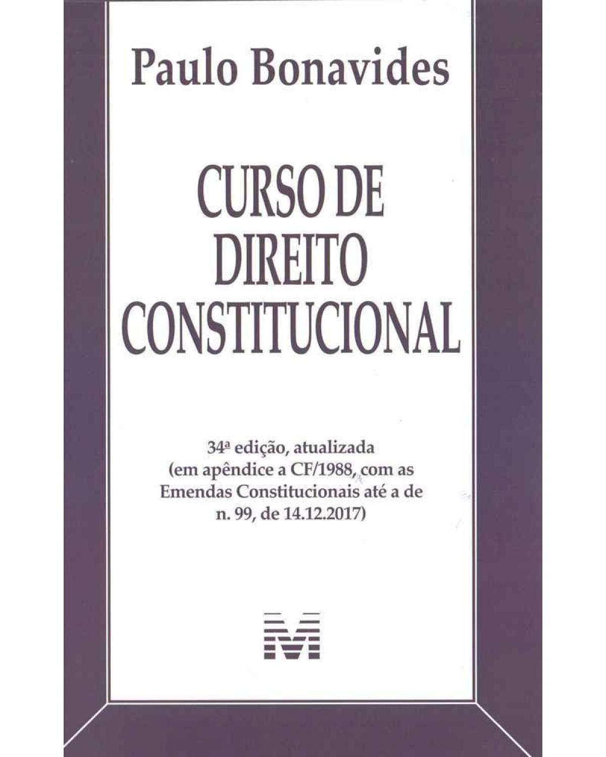 Curso de direito constitucional - 34ª Edição