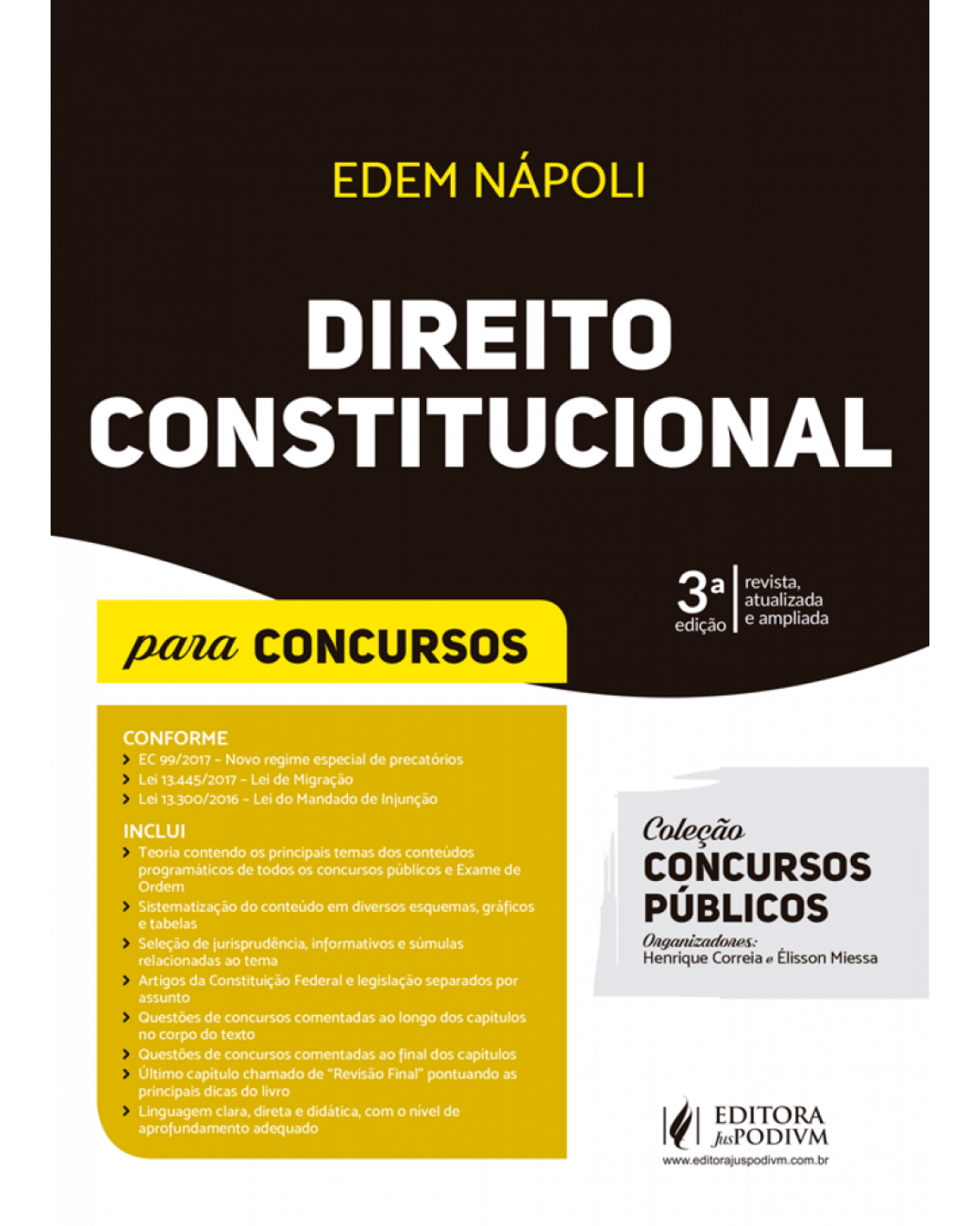Direito constitucional - para concursos - 3ª Edição | 2018