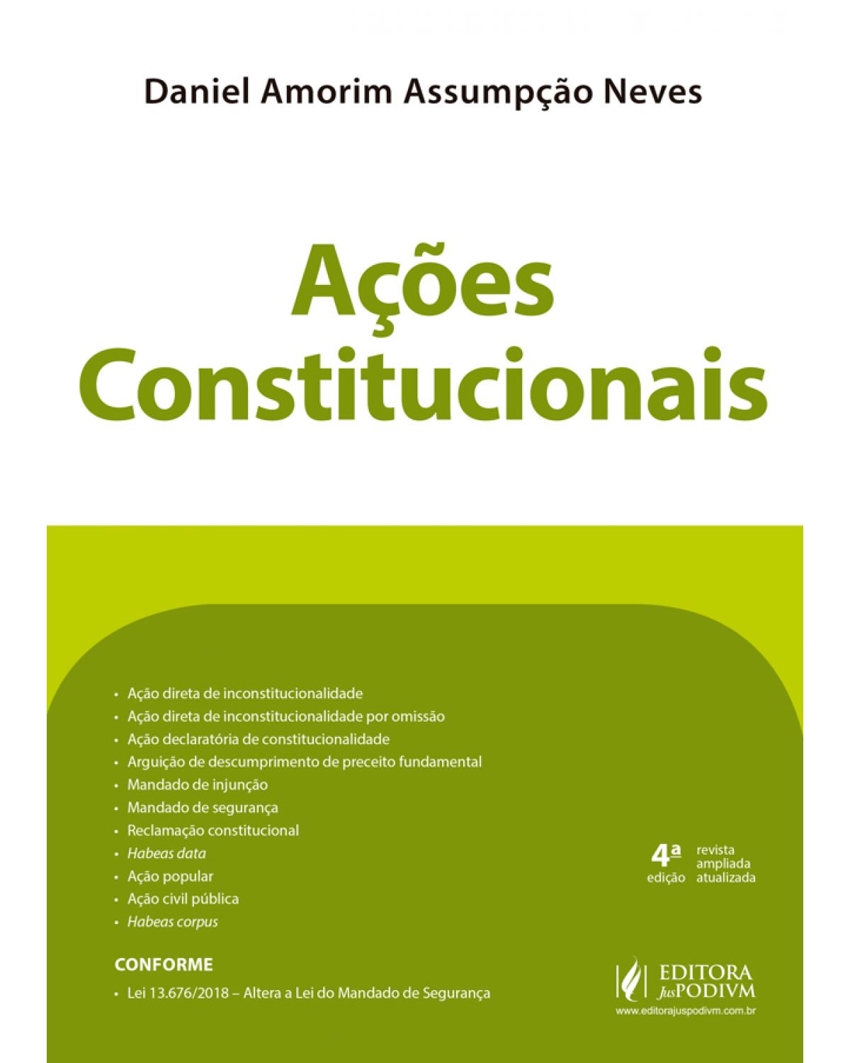 Ações constitucionais - 4ª Edição | 2019