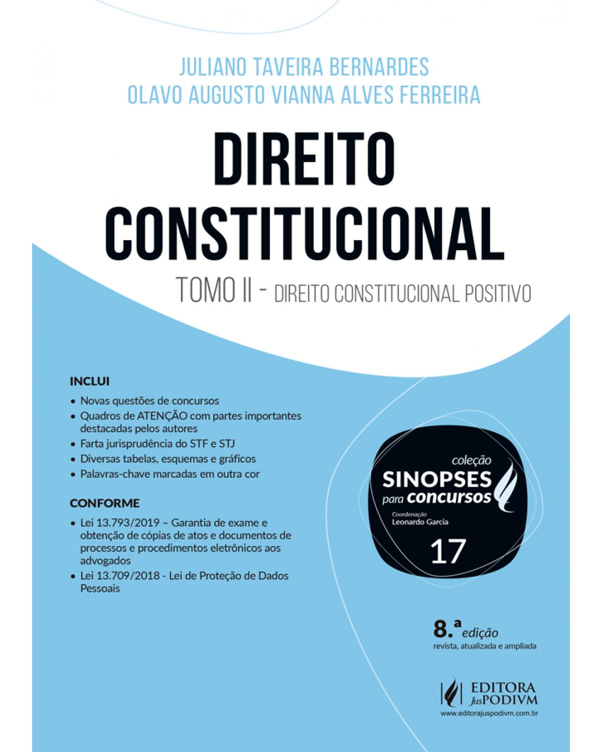 Direito constitucional - tomo II - Direito constitucional positivo - 8ª Edição | 2019