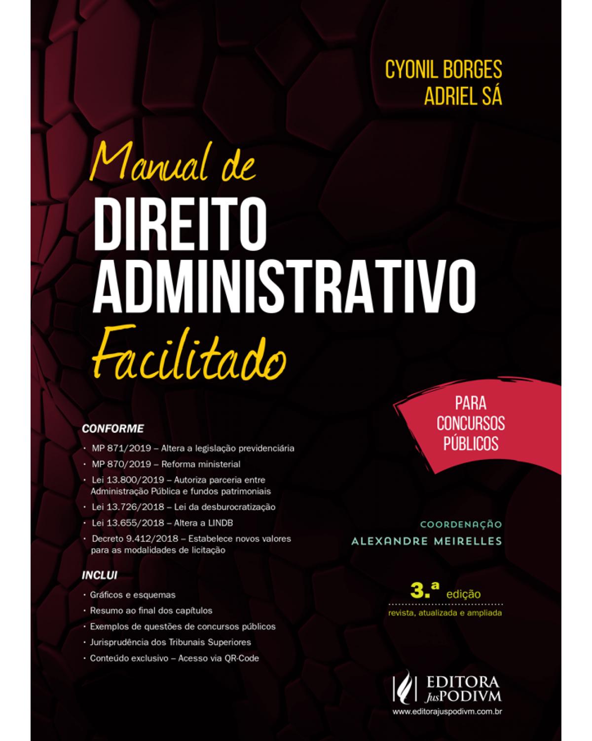 Manual de direito administrativo facilitado - 3ª Edição | 2019
