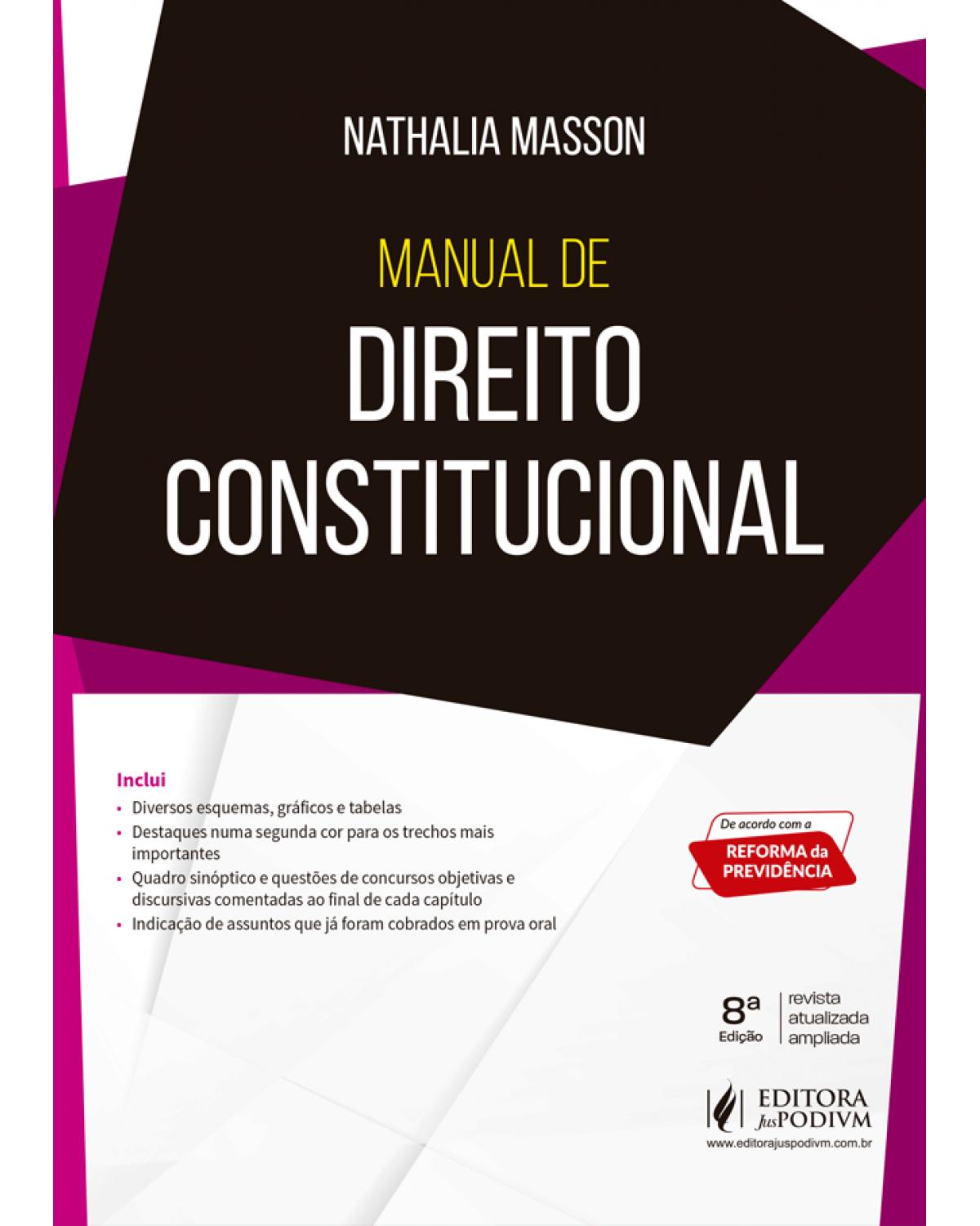 Manual de direito constitucional - 8ª Edição | 2020