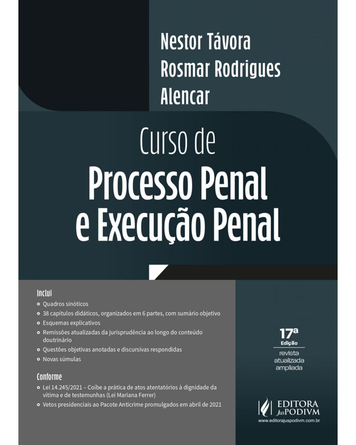 Curso de processo penal e execução penal - 17ª Edição | 2022