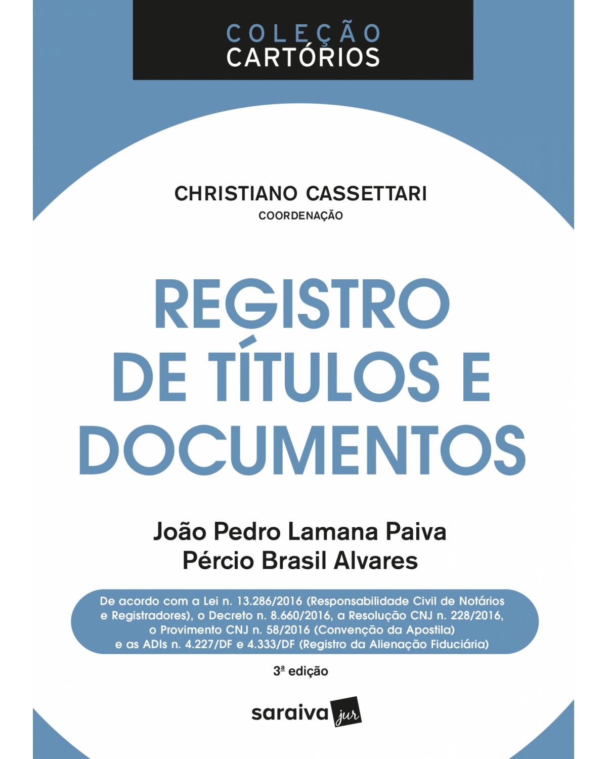 Registro de títulos e documentos - 3ª Edição | 2018