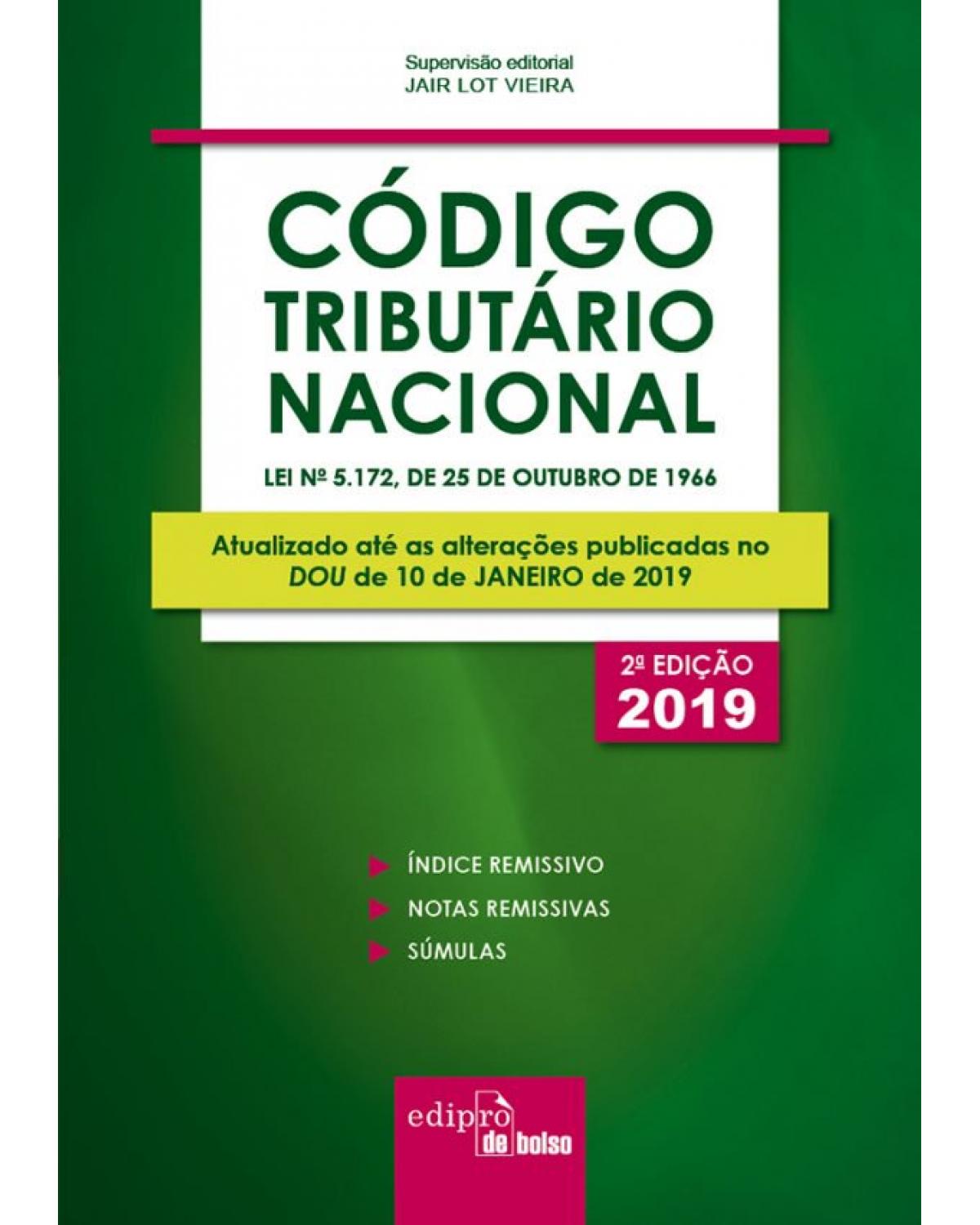 Código tributário nacional 2019 - Mini - 2ª Edição