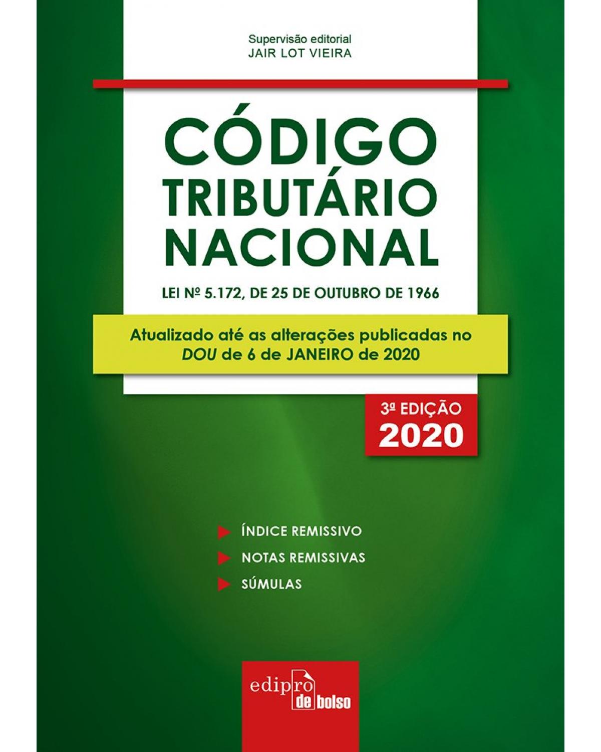 Código tributário nacional 2020 - Mini - 3ª Edição