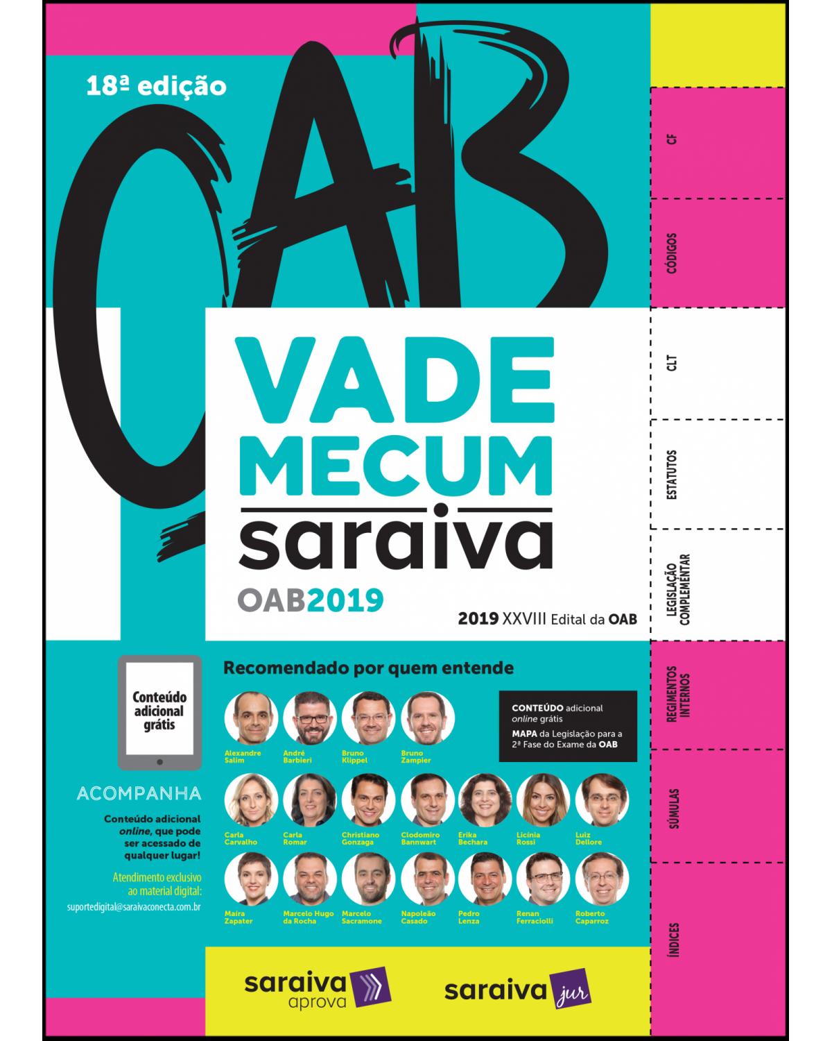 Vade mecum Saraiva OAB 2019 - 18ª Edição | 2019