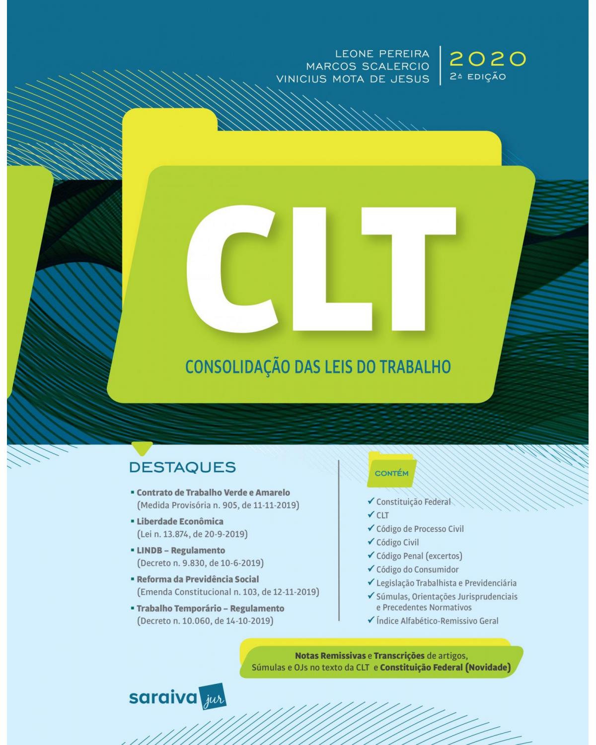 CLT - Consolidação das leis do trabalho - 2ª Edição | 2020