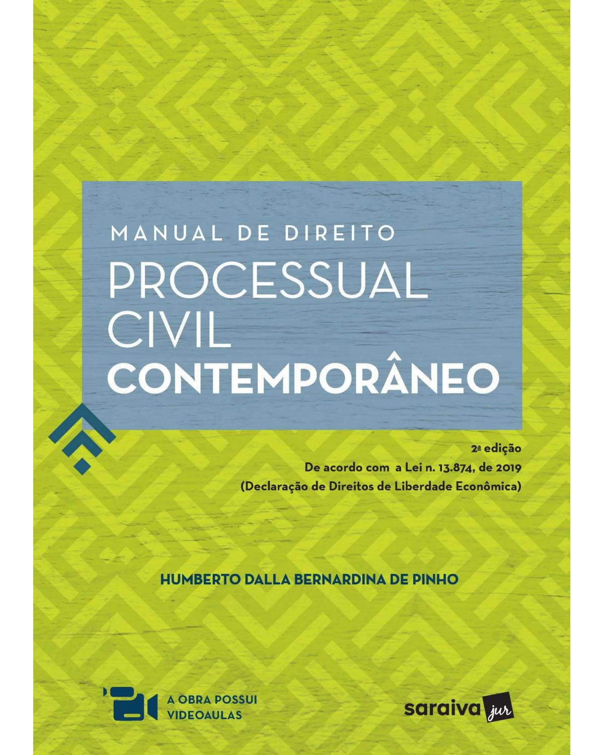 Manual de direito processual civil contemporâneo - 2ª Edição | 2020