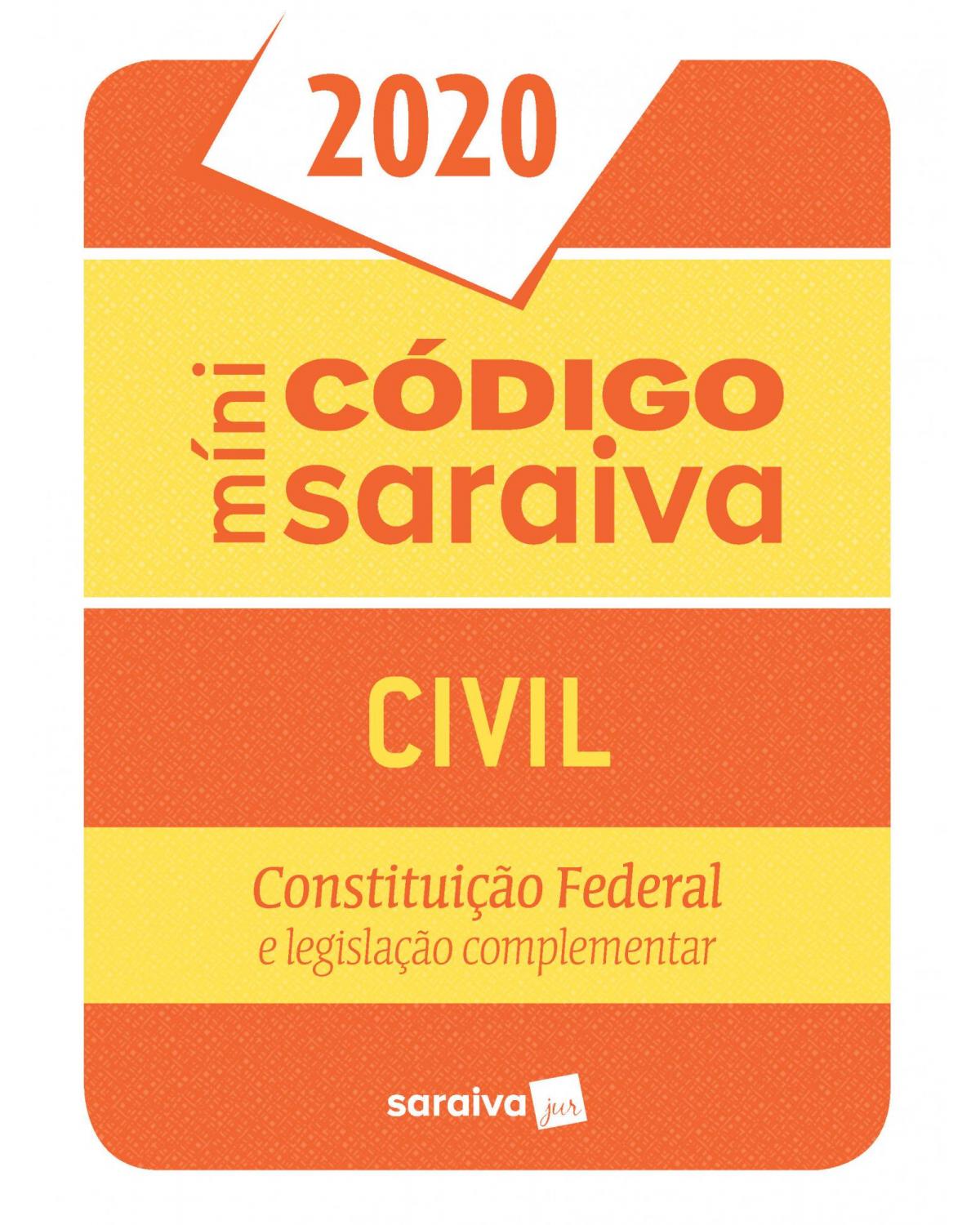 Minicódigo Saraiva - Civil - 26ª Edição | 2020