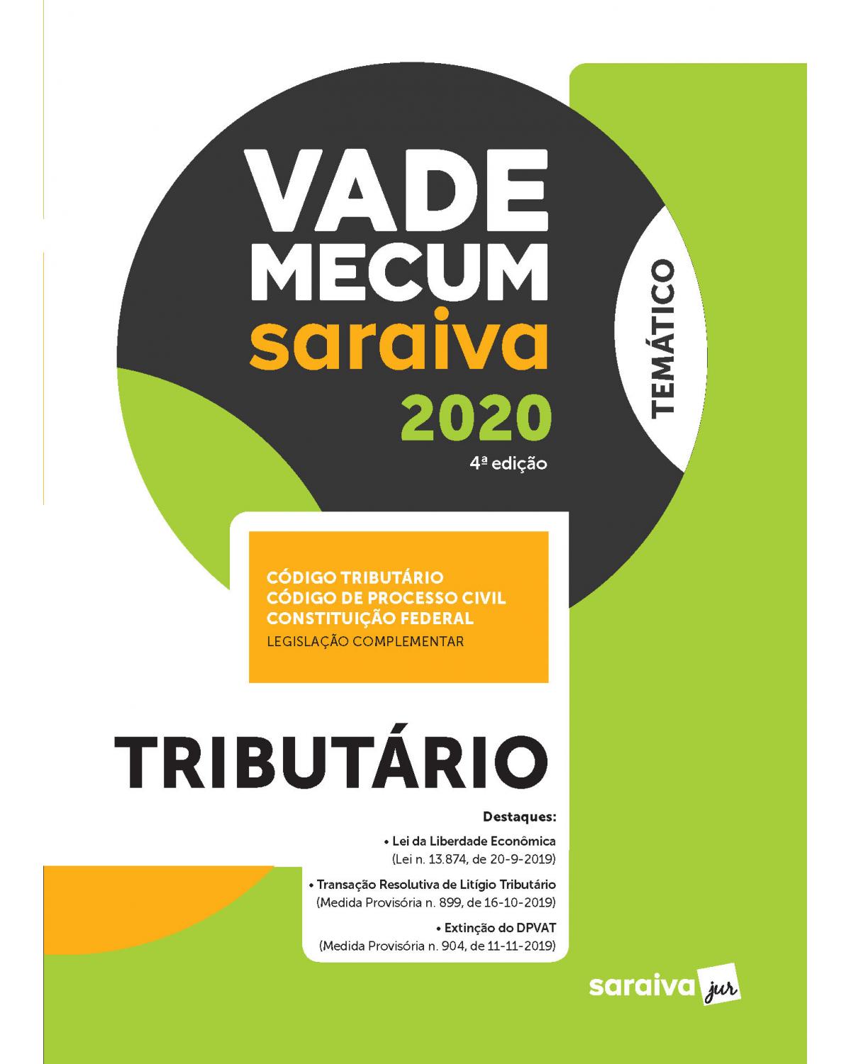 Vade mecum Saraiva 2020 - tributário - 4ª Edição | 2020