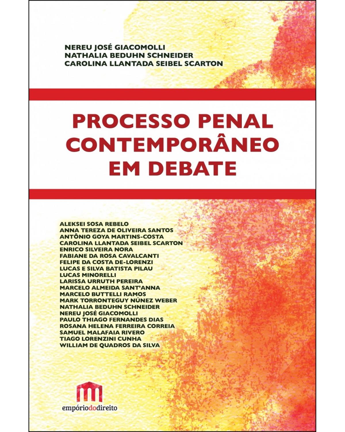 Processo penal contemporâneo em debate - 1ª Edição | 2016