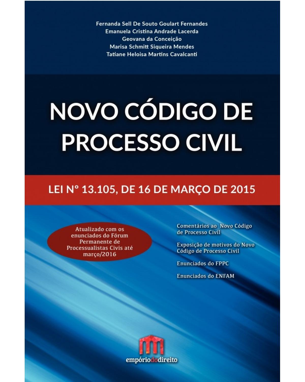 Novo código de processo civil - 1ª Edição | 2016