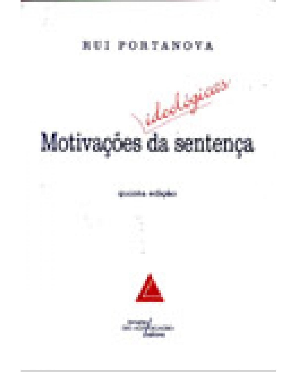 Motivações ideológicas da sentença - 5ª Edição | 2003