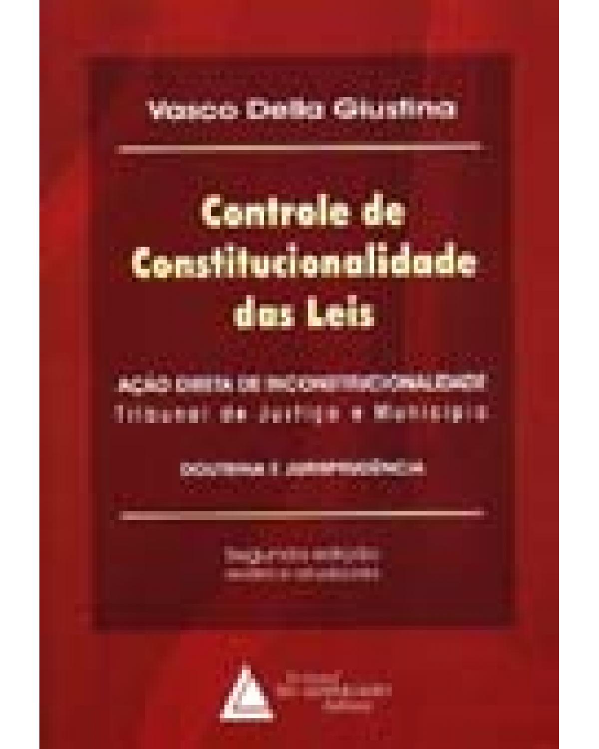Controle de constitucionalidade das leis: Ação direta de inconstitucionalidade - 2ª Edição | 2006