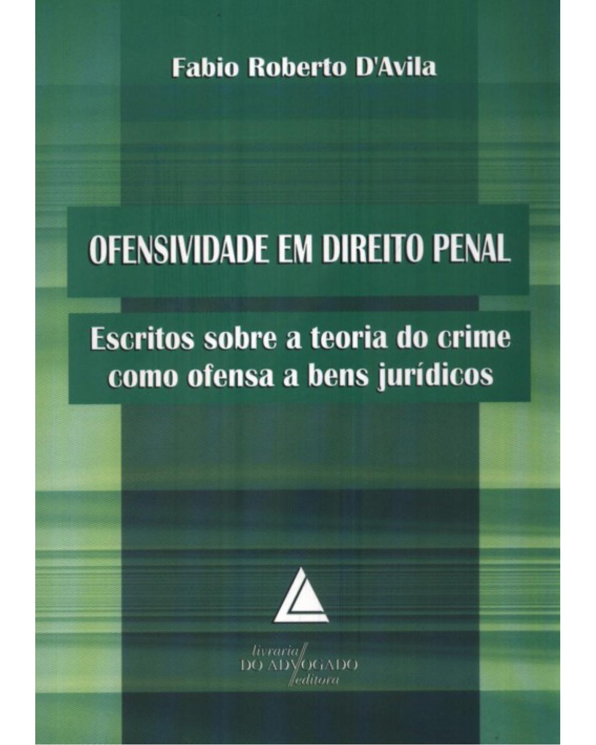 Ofensividade em direito penal: Escritos sobre a teoria do crime como ofensa a bens jurídicos - 1ª Edição | 2009
