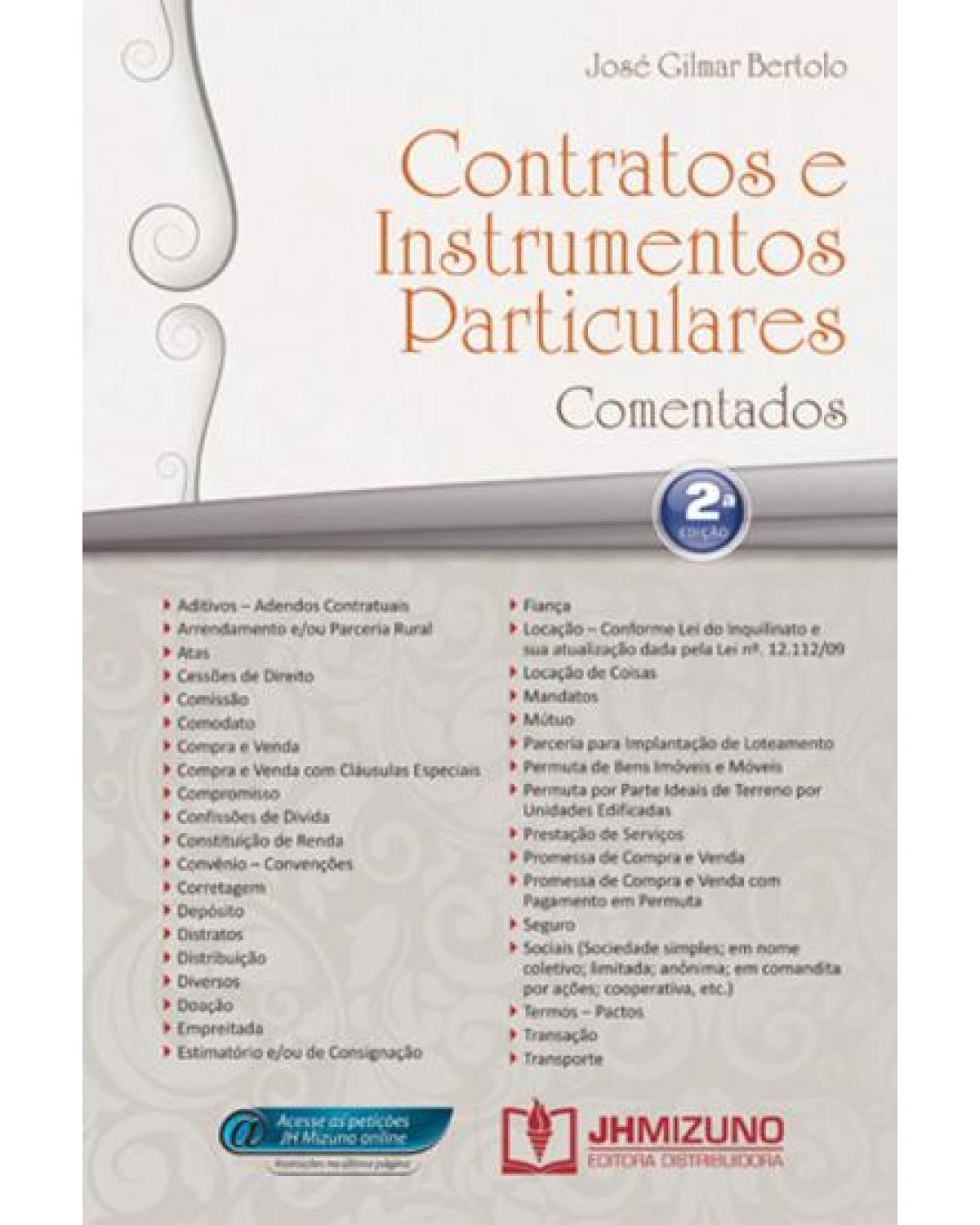 Contratos e instrumentos particulares comentados - 2ª Edição | 2014