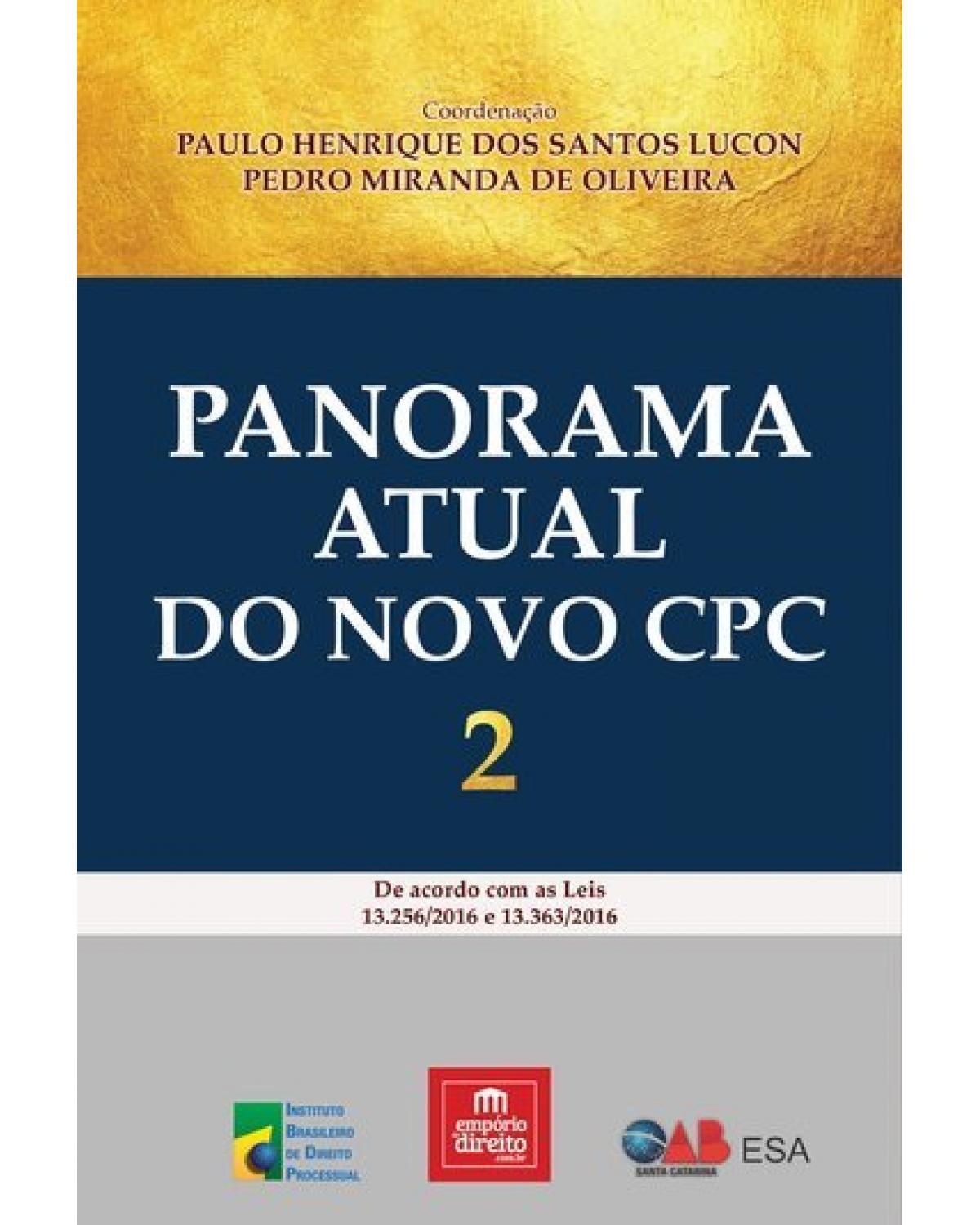 Panorama atual do novo CPC - Volume 2:  - 1ª Edição | 2018