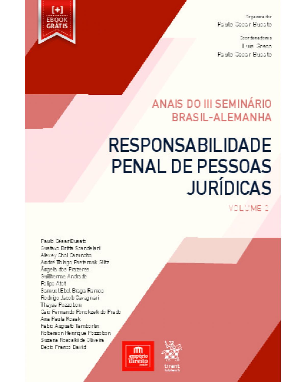 Responsabilidade penal de pessoas jurídicas - Volume 2:  - 2ª Edição | 2020