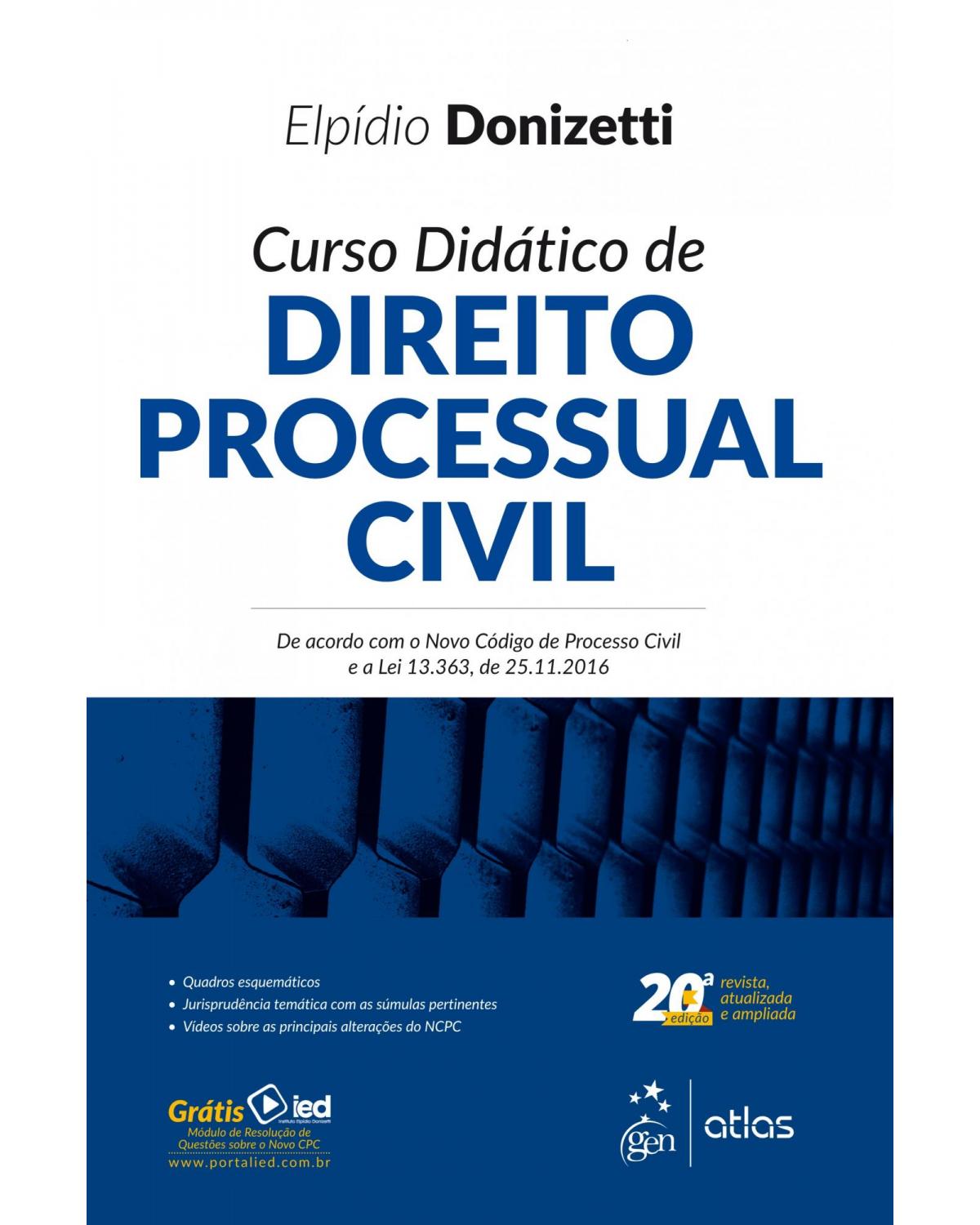 Curso Didático Direito Processual Civil - 20ª Edição | 2017