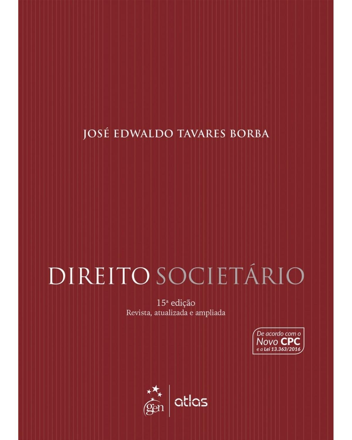 Direito Societário - 15ª Edição | 2017