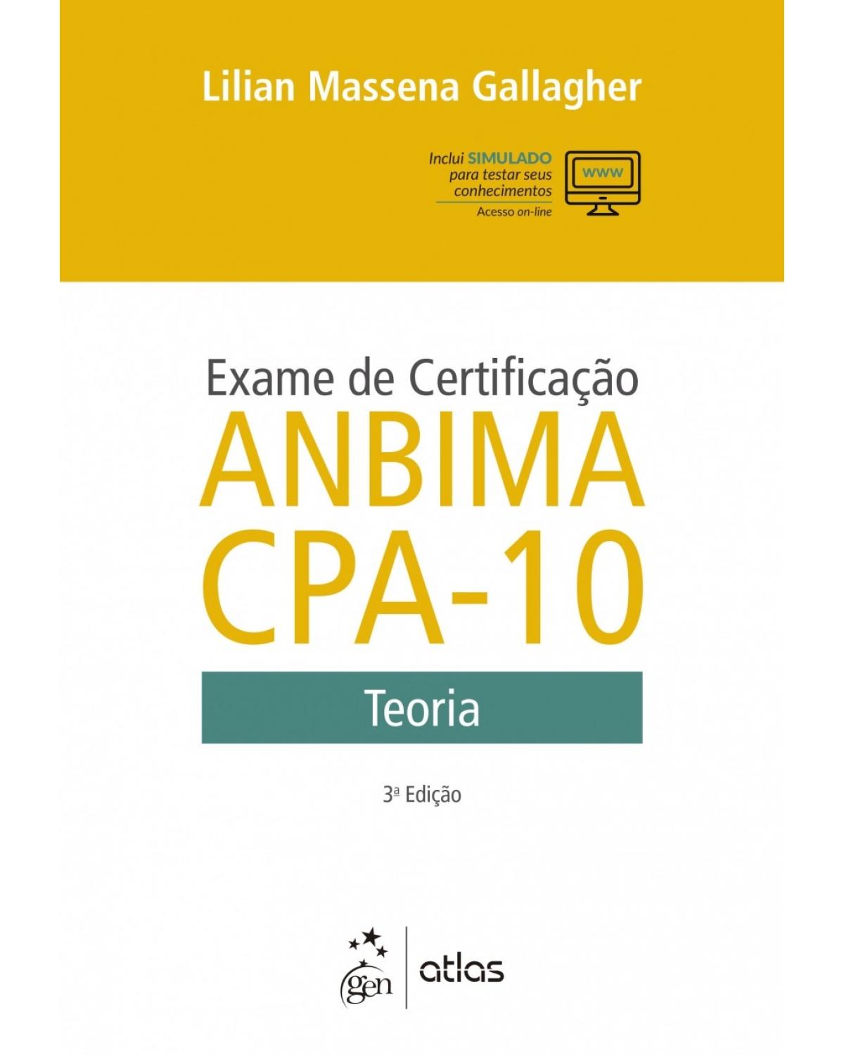 Exame de certificação ANBIMA CPA-10 - teoria - 3ª Edição | 2018