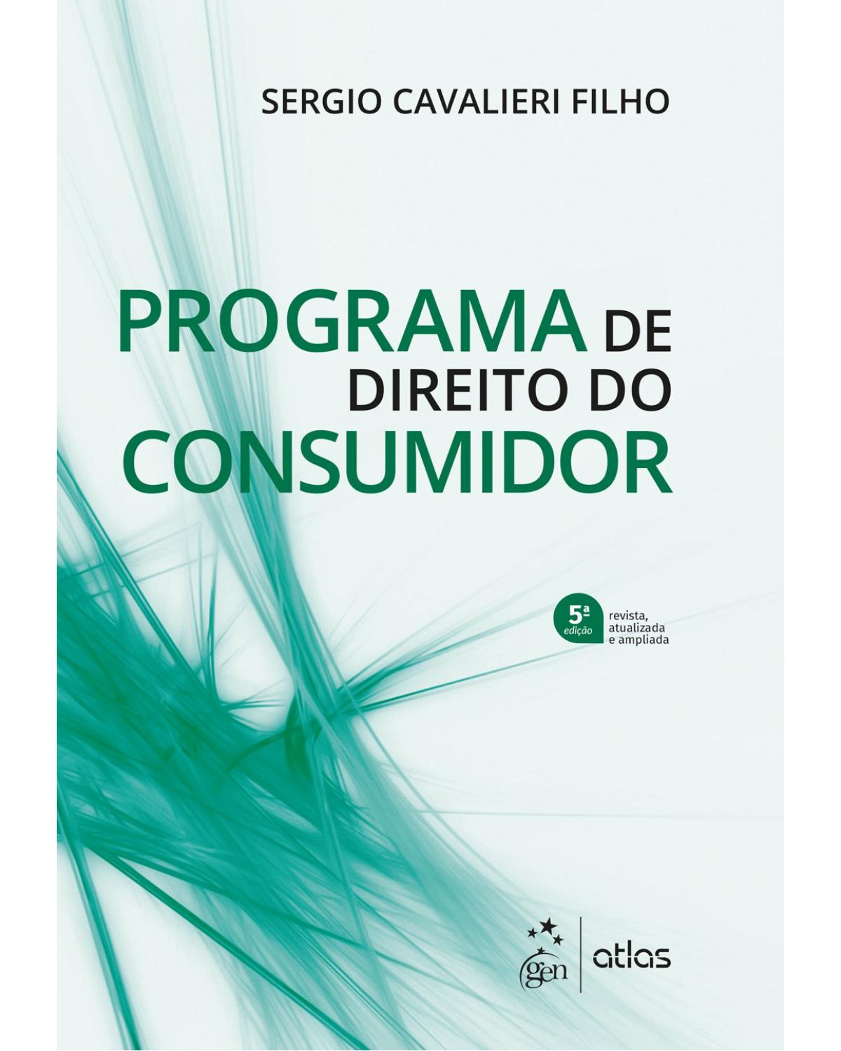 Programa de direito do consumidor - 5ª Edição | 2019