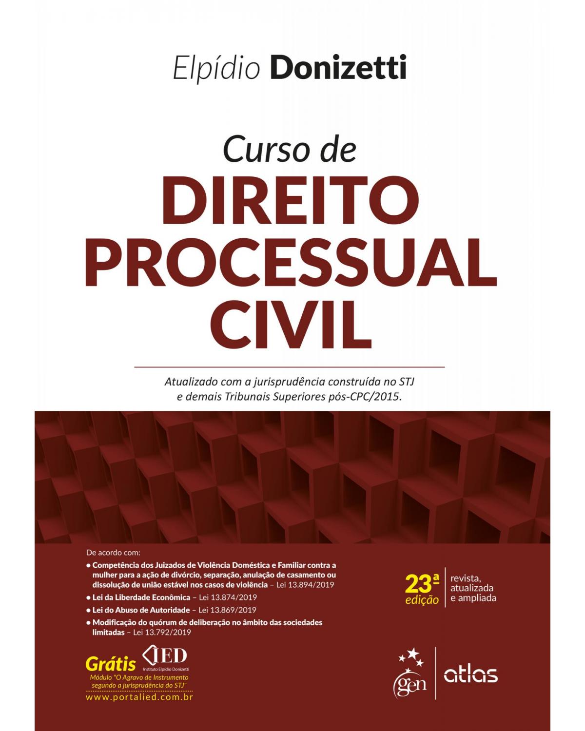 Curso de direito processual civil - 23ª Edição | 2020