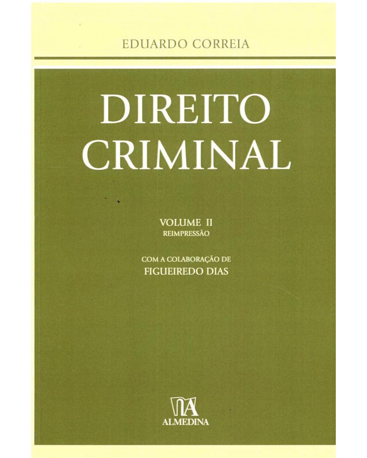 Direito criminal - Volume 2:  - 1ª Edição | 2016