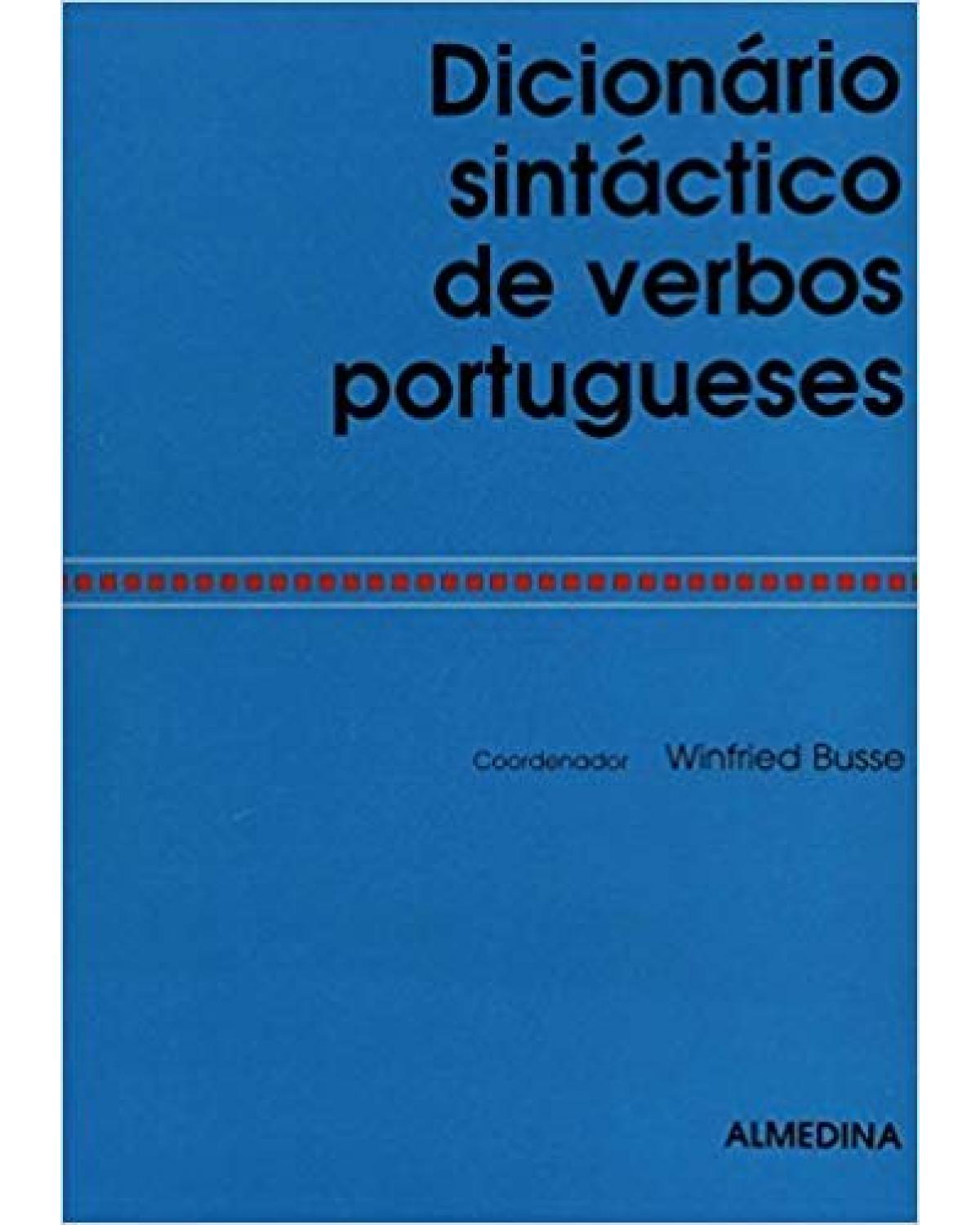 Dicionário sintáctico de verbos portugueses - 1ª Edição | 1994