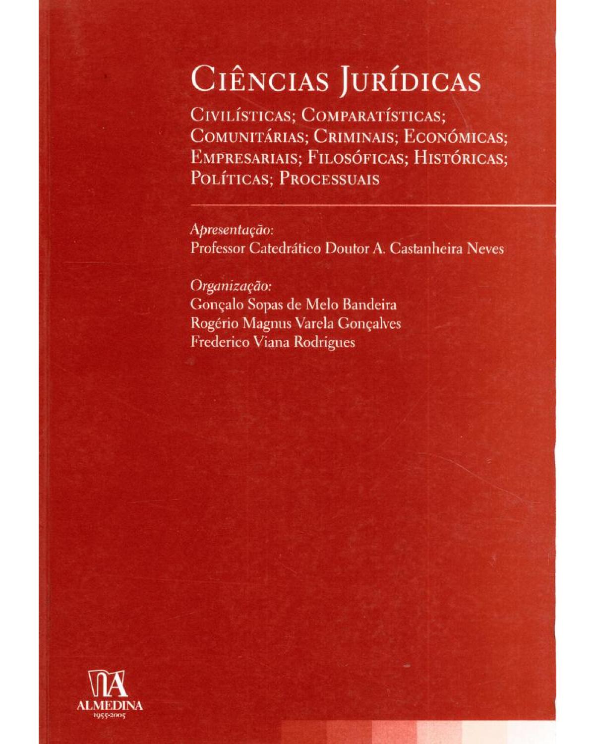 Ciências jurídicas - 1ª Edição | 2005
