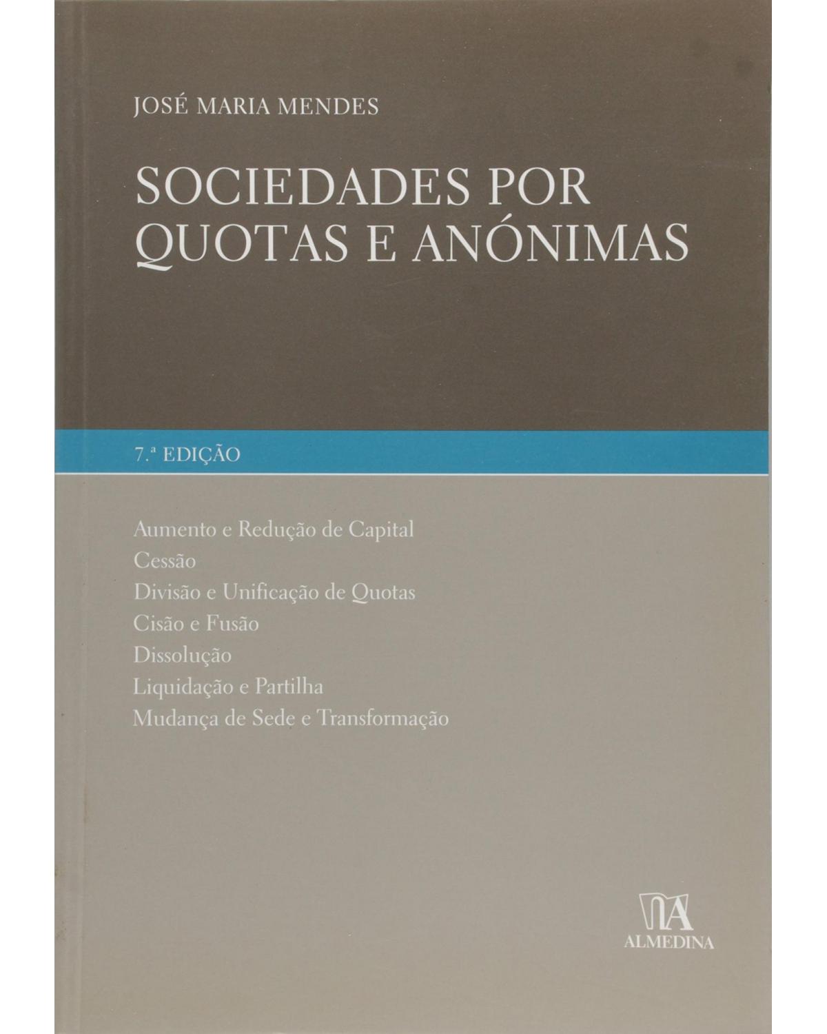Sociedade por quotas e anónimas - 7ª Edição | 2006