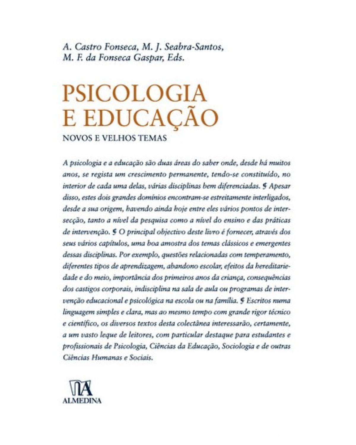 Psicologia e educação - novos e velhos temas - 1ª Edição | 2007