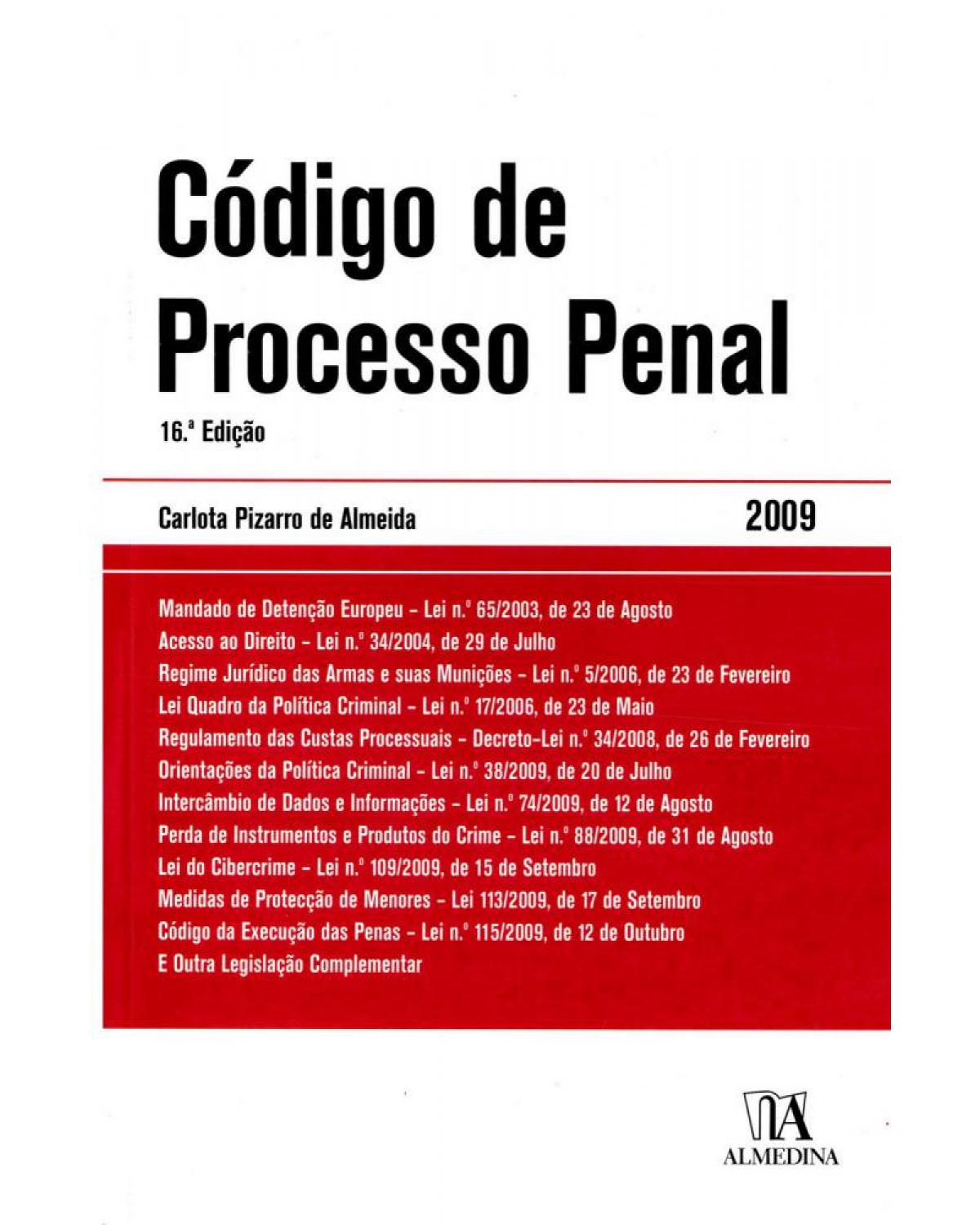 Código de processo penal - 16ª Edição | 2009