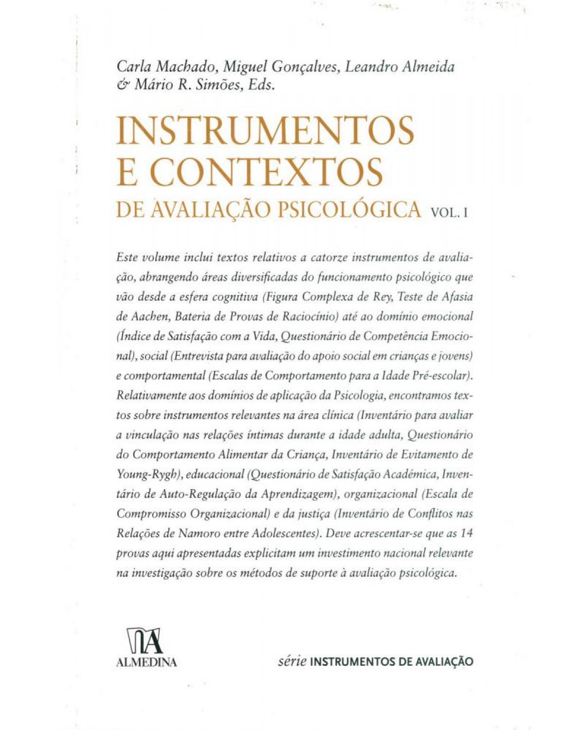 Instrumentos e contextos de avaliação psicológica - Volume 1:  - 1ª Edição | 2011