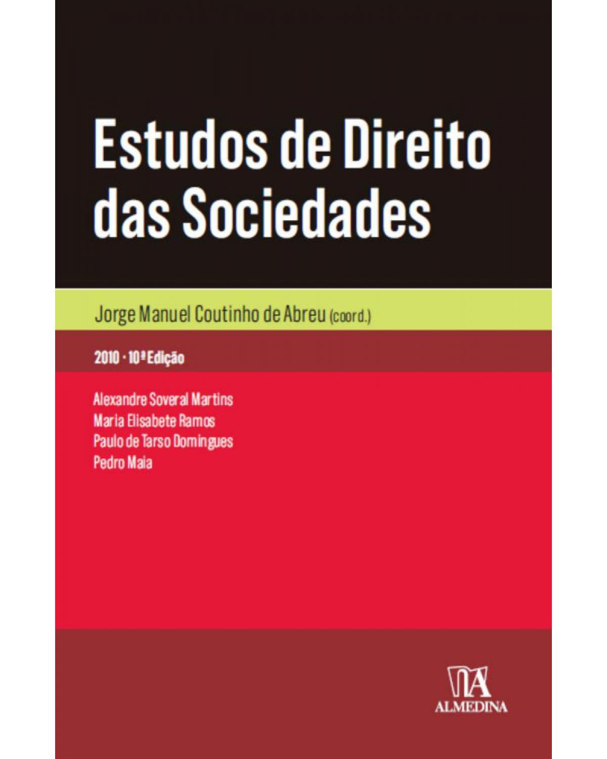 Estudos de direito das sociedades - 10ª Edição | 2010