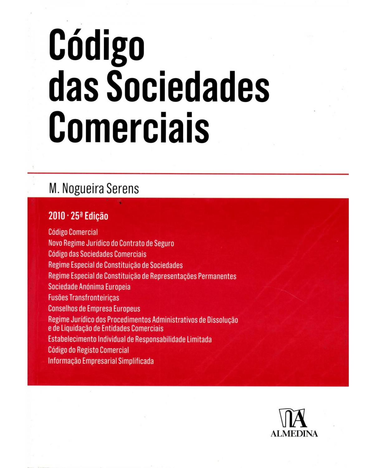 Código das sociedades comerciais - 25ª Edição | 2010