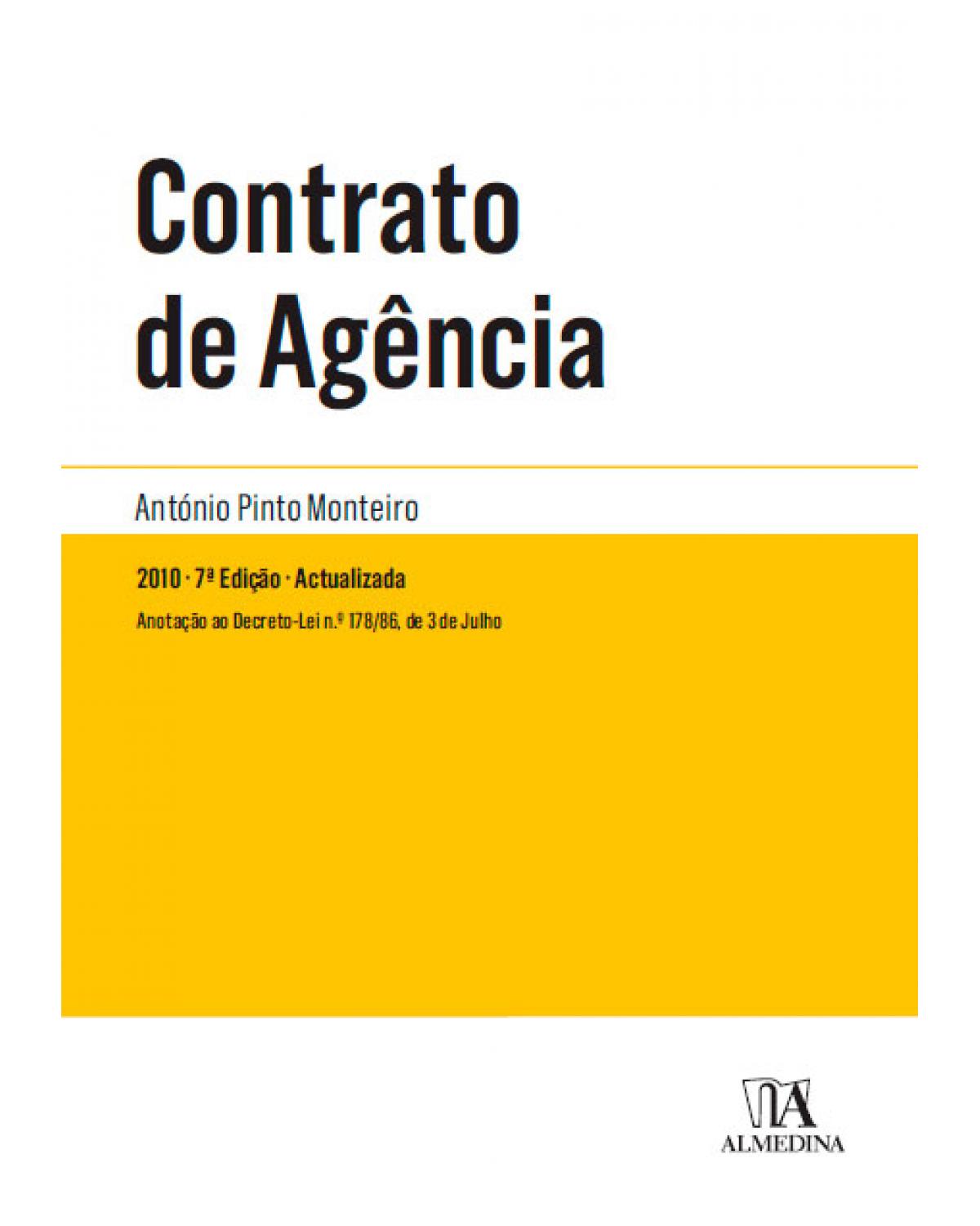 Contrato de agência - anotação - 7ª Edição | 2010