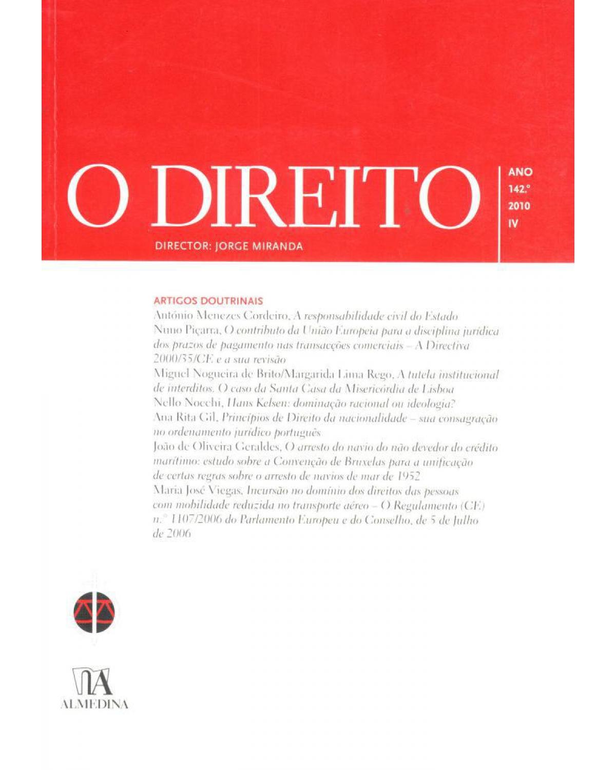 O direito - ano 142º - IV - 1ª Edição | 2010