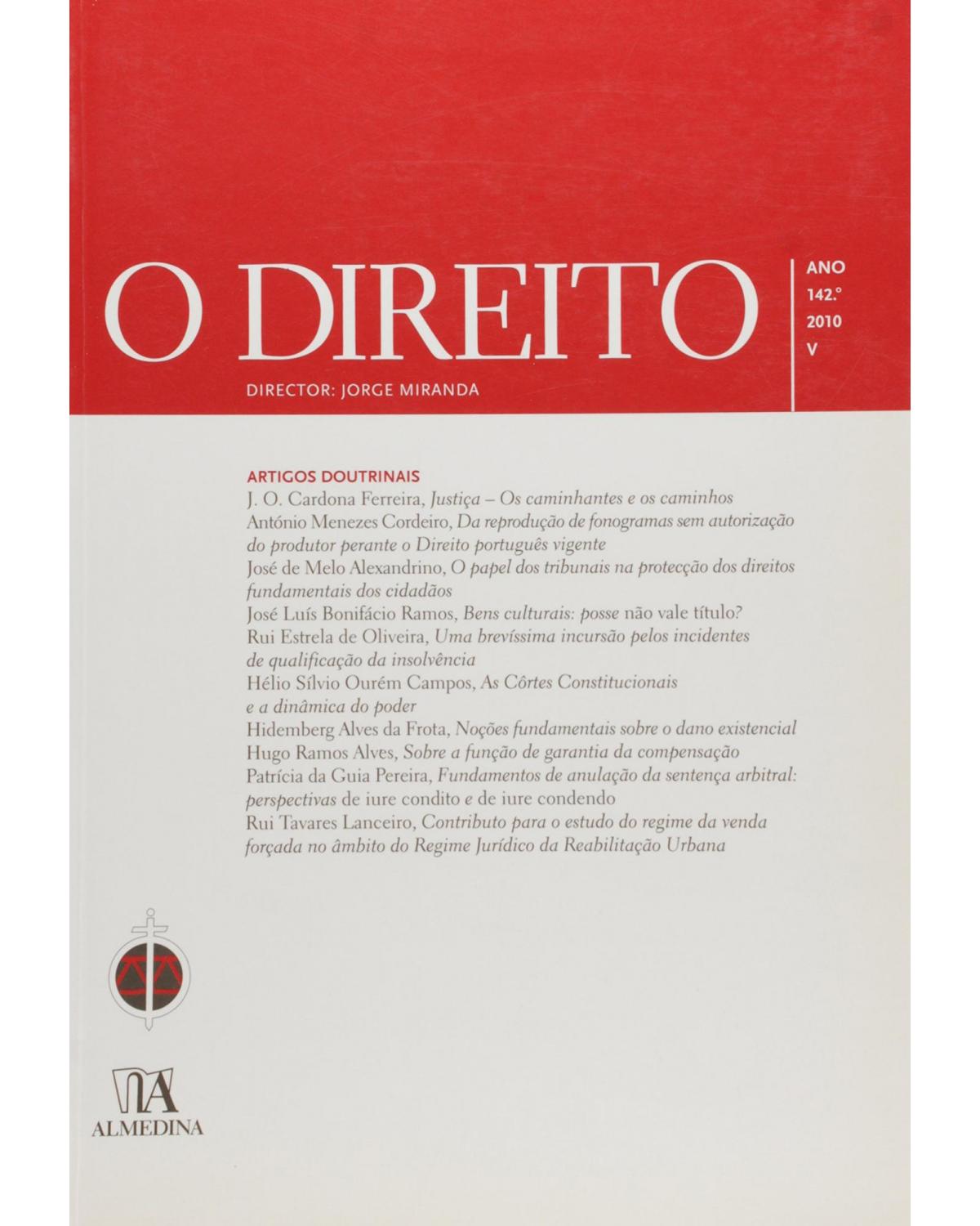 O direito - ano 142º - V - 1ª Edição | 2011