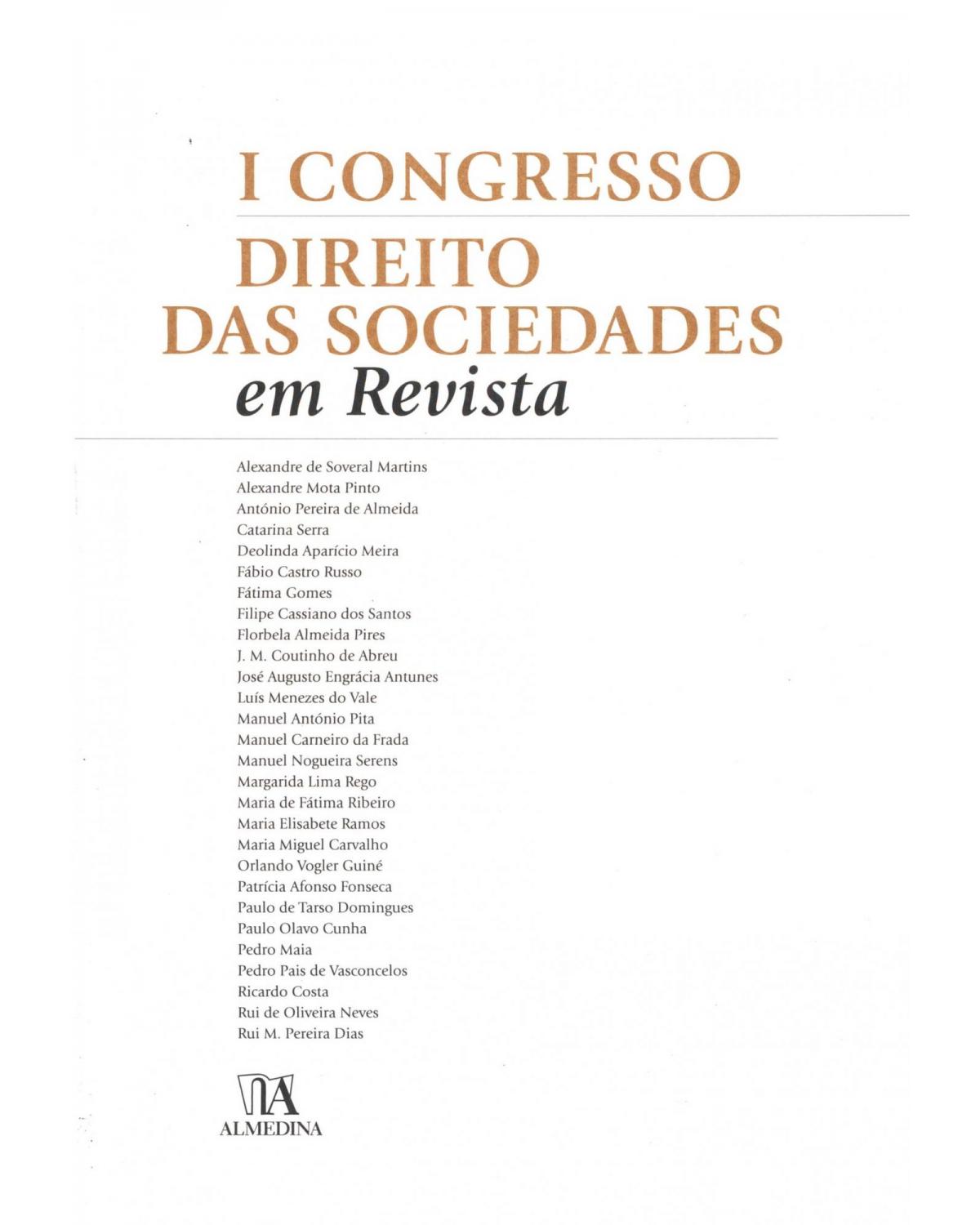 I congresso direito das sociedades em revista - 1ª Edição | 2011