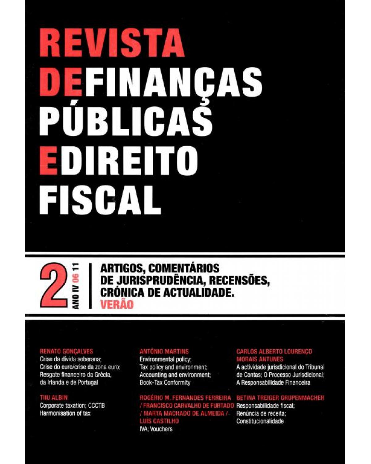 Revista de finanças públicas e direito fiscal - nº 2 - Ano IV - 1ª Edição | 2011