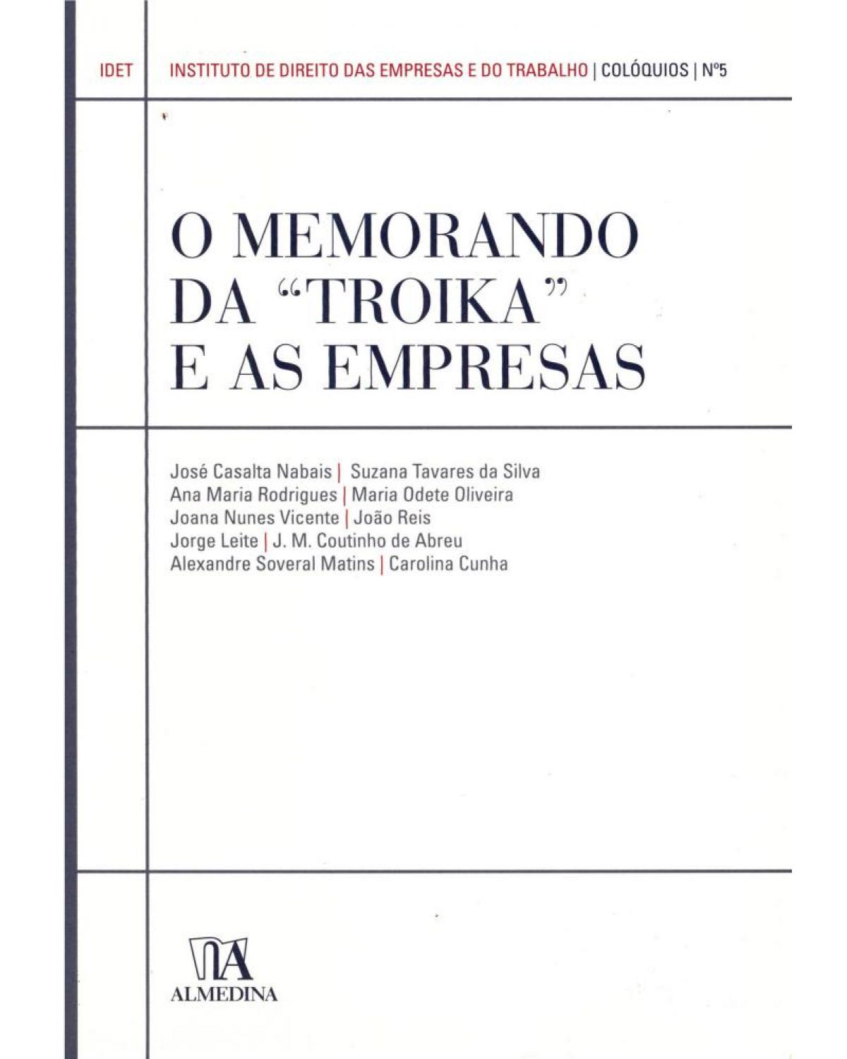 Memorando da Troika e as empresas - 1ª Edição | 2011