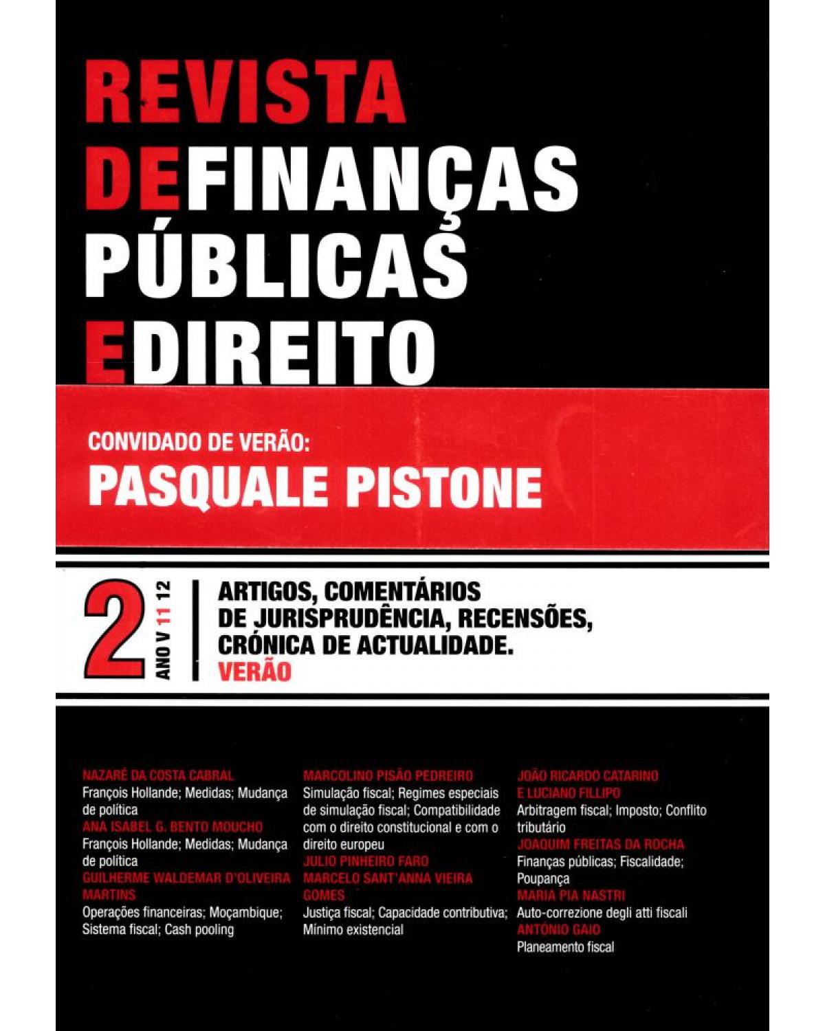 Revista de finanças públicas e direito - nº 2 - Ano V - 1ª Edição | 2012