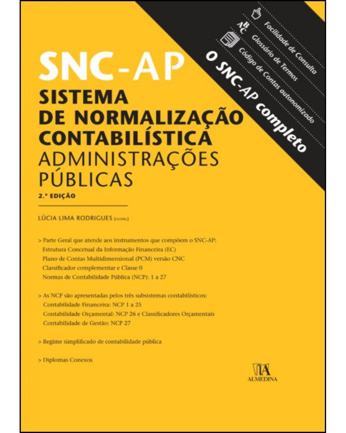 SNC-AP - sistema de normalização contabilística para as administrações públicas - 2ª Edição | 2019