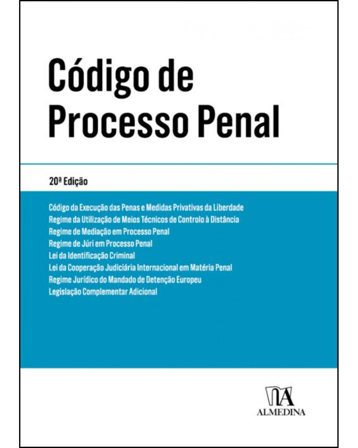 Código de processo penal - 20ª Edição | 2019